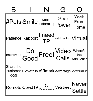 Covetrus Bingo Card