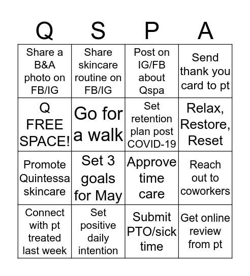 Q-Bingo Card