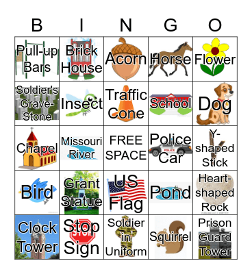 Fort Leavenworth Bingo Card
