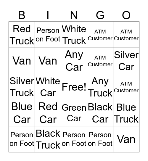 Lock Down Bingo Card