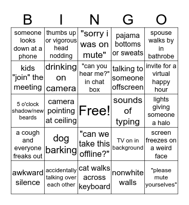Web Call Bingo Card