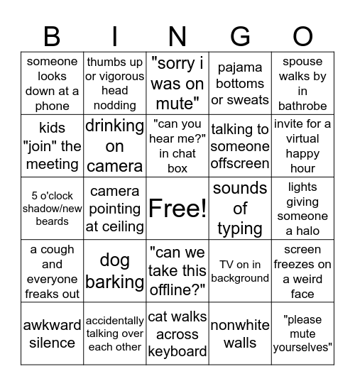 Web Call Bingo Card