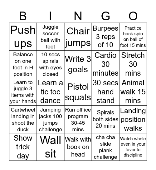 Maëly's bingo card Bingo Card