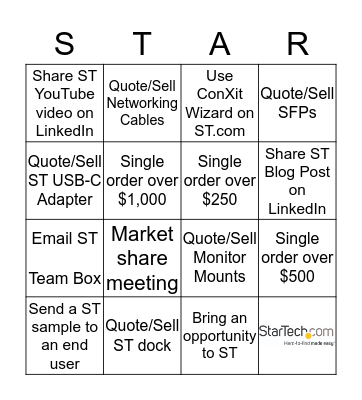 Startech.com Virtual Bingo  Bingo Card