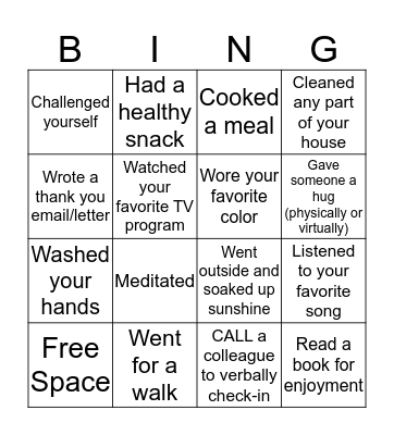Black Out Bingo  Bingo Card