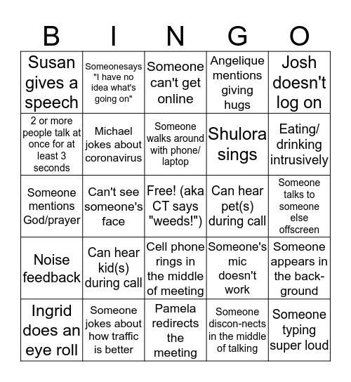 ANWOL Bingo Card