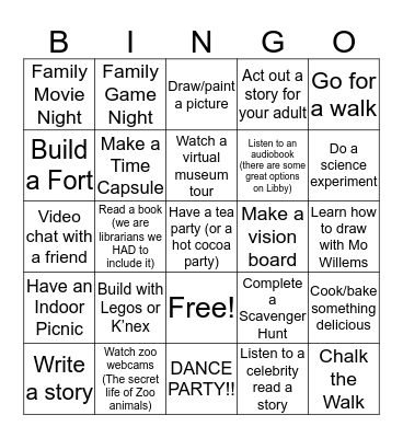 6 Feet Apart Bingo Card