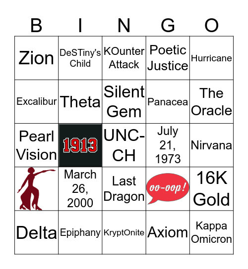 KOunter Attack - 20th Deltaversary Bingo Card