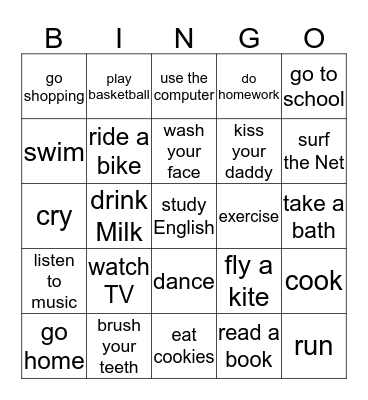 Do you ......every day ? Bingo Card