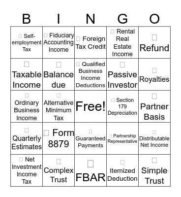 March Madness Bingo Card