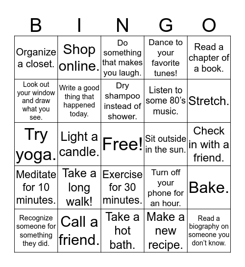 mYtribe bingo Card