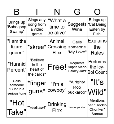 MONIQUE BINGO Card