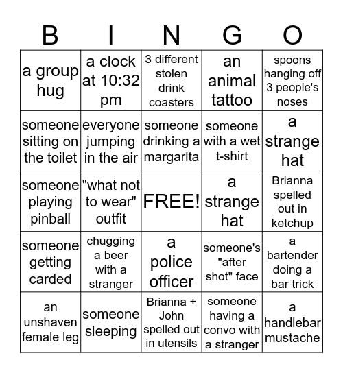 Brianna's Bachelorette Photo Hunt Bingo! Bingo Card