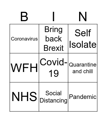 Covid-19 Bingo Card