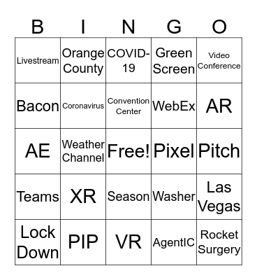 Studio Bingo Card