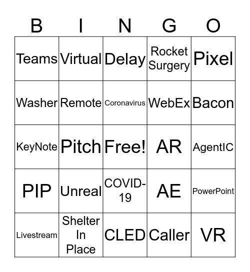 Studio Bingo Card