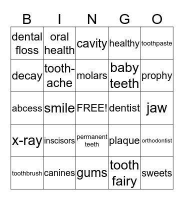 DentaQuest Bingo Card