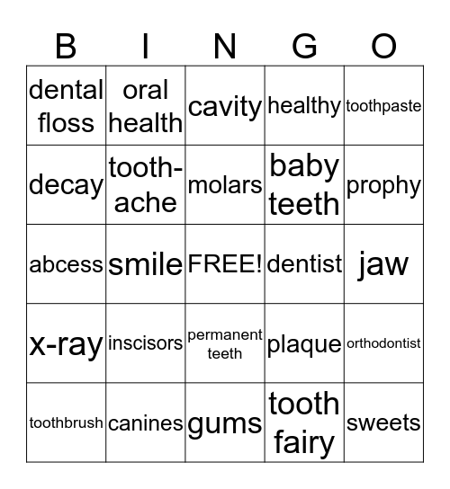 DentaQuest Bingo Card