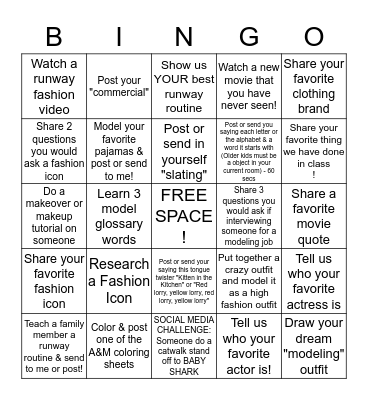 A&M BINGO! Bingo Card