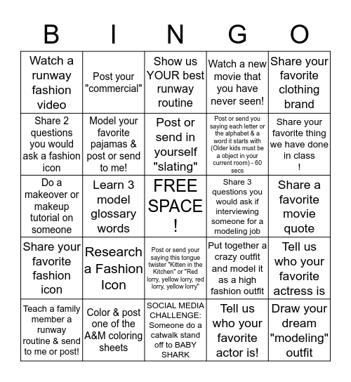 A&M BINGO! Bingo Card