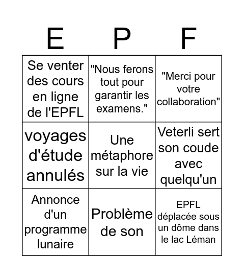 Veterli direct Bingo Card