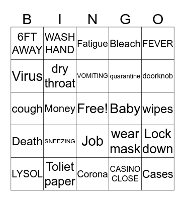 Find The Word  Bingo Card