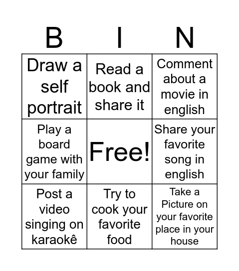 Bingo Card