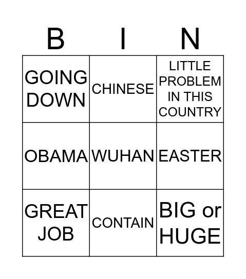 CHEETOH'S PRESS CONFERENCE BINGO Card