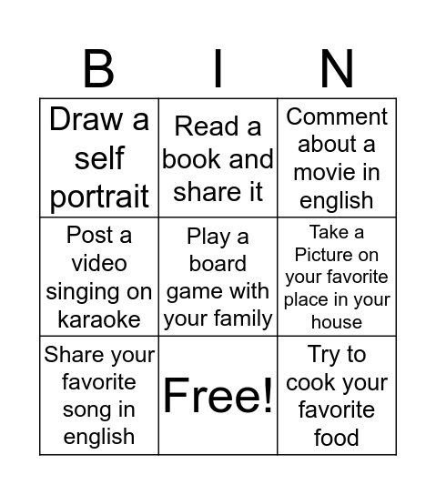 Bingo Card