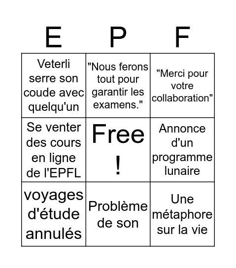 Veterli direct Bingo Card
