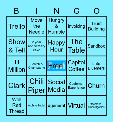 ArchiveSocial Bingo Card
