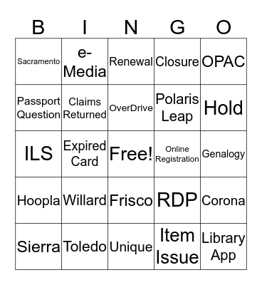 Unique Stay at Home Bingo Card
