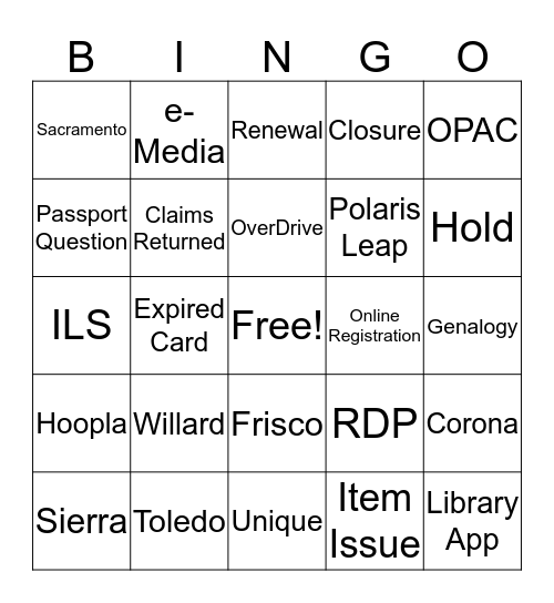 Unique Stay at Home Bingo Card