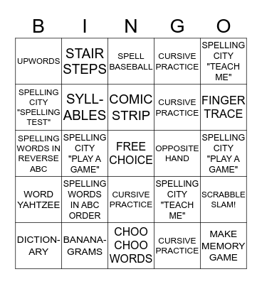 WORD WORKS BINGO Card