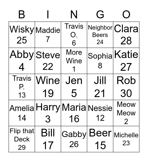 Churchill  Bingo Card