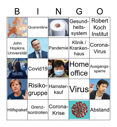 Das Corona-Bingo Card