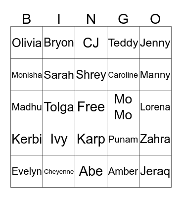 COVID Testing BINGO Card