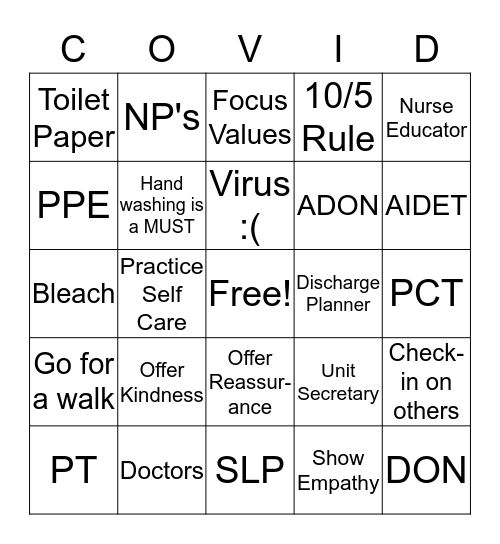 TCC BINGO Card