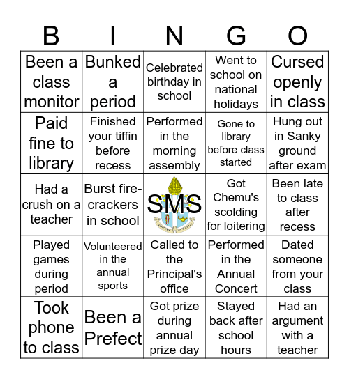 St. Michael's Bingo Card