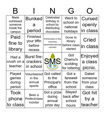 St. Michael's Bingo Card