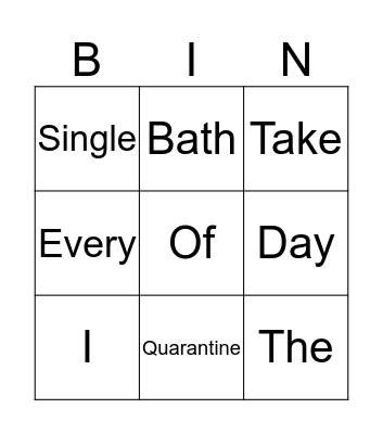 Real life bingo Card