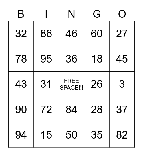 VISTA HEALTHCARE CHAMPIONSHIP Bingo Card