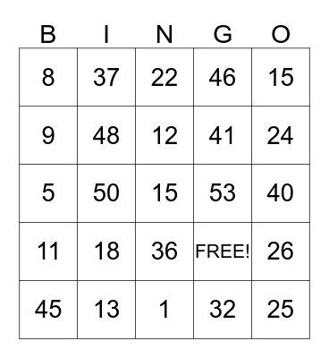 Place Value Bingo  Bingo Card