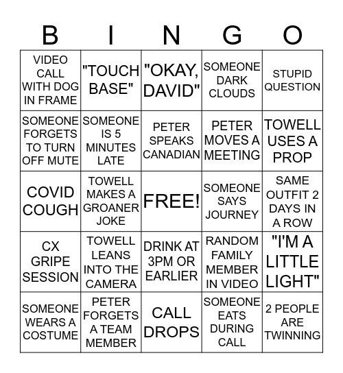 QUARANTINE CREATIVE BINGO Card