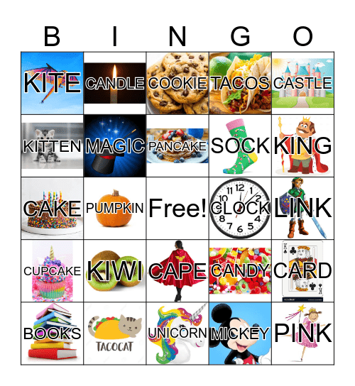 K Sound Bingo Card
