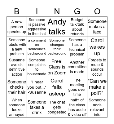 Senior Studio Drinking BINGO!! Bingo Card