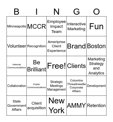 MCCR Bingo Card