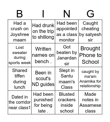 ST STEPHEN'S BINGO Card