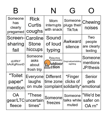LTC Zoom Bingo Card