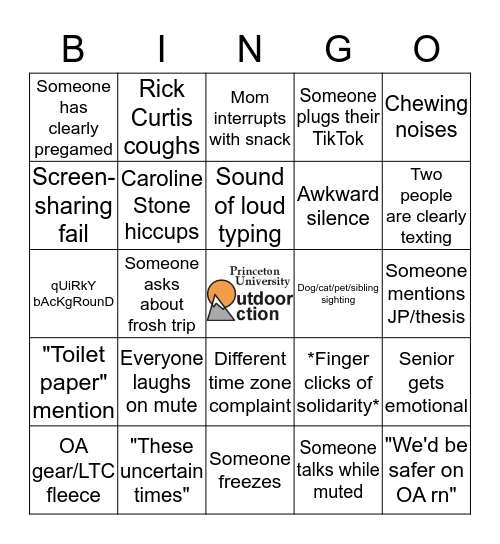 LTC Zoom Bingo Card